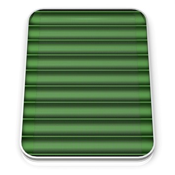 Poêle revêtue à Baguette 9 Canaux Transversaux, 59x80 cm