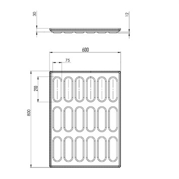Poêle à Grand Sandwich 60x80 cm