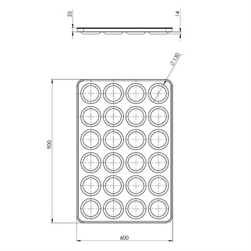 60x90 cm Pide Tavası 