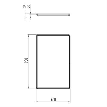 Poêle plate en aluminium 60x90 cm