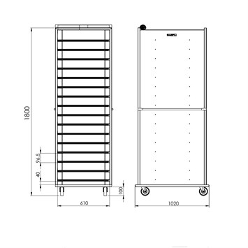Chariot de Poêles 60x90 cm
