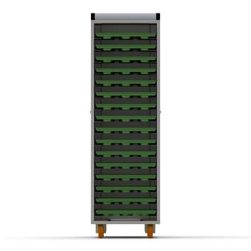 Chariot à poêles avec système enfermé 74x98 cm (Inox)