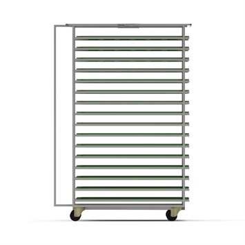 Chariot pour Four Rotatif 75x104 cm (Inox)