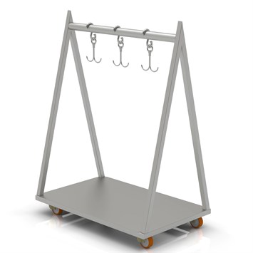 Chariot de transport pour carcasses de viande 75x180 cm