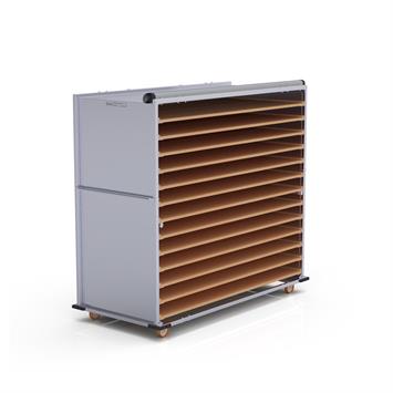 Chariot passeur en bois avec Système enfermé 80x120 cm