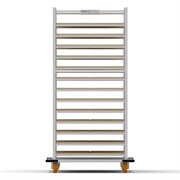 Chariot Passeur en bois 80x180 cm (Inox)