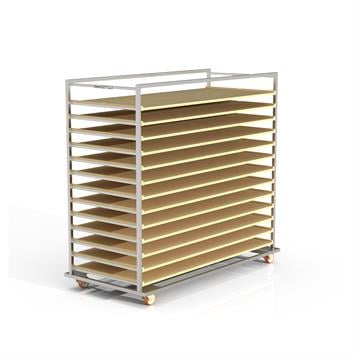 Chariot Passeur en bois 80x180 cm (Inox)