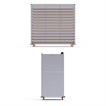 Chariot passeur en bois avec Système enfermé 80x180 cm