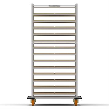 Chariot Passeur en bois 80x180 cm (Inox)