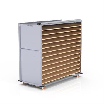 Chariot passeur en bois avec Système enfermé 80x180 cm