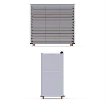 Chariot passeur en bois avec Système enfermé 80x180 cm