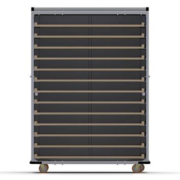 Chariot passeur en bois avec Système enfermé 80x180 cm