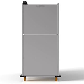 Chariot passeur en bois avec Système enfermé 80x180 cm (Inox)