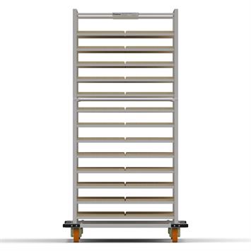 Chariot Passeur en bois 80x180 cm (Inox)