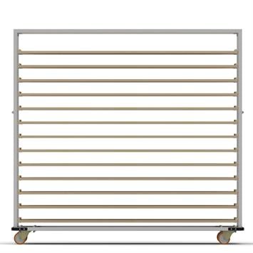 Chariot Passeur en bois 80x180 cm (Inox)