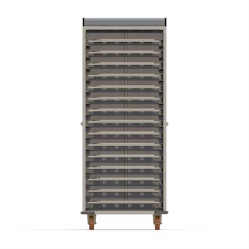 Chariot Passeur pour retourner la pâte avec système enfermé (Patik) 80x80 cm