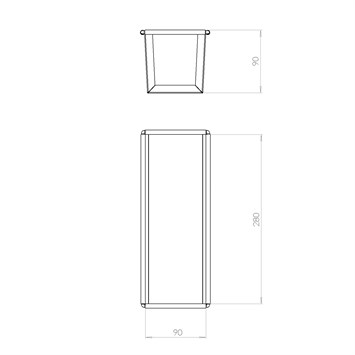 Moule à Pain De Mie Avec Couvercle Anti-Adhésifs 9x9x28 cm