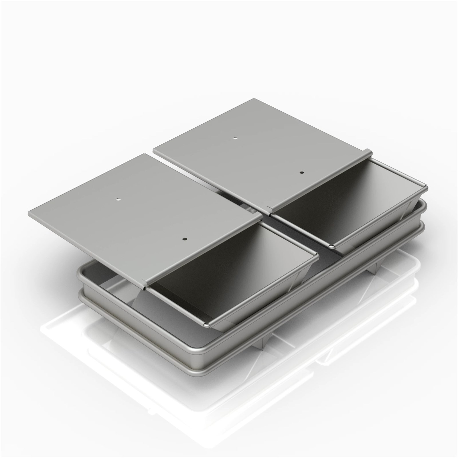 17x12x22 cm 2 li Üçgen Tost Ekmek Tavası