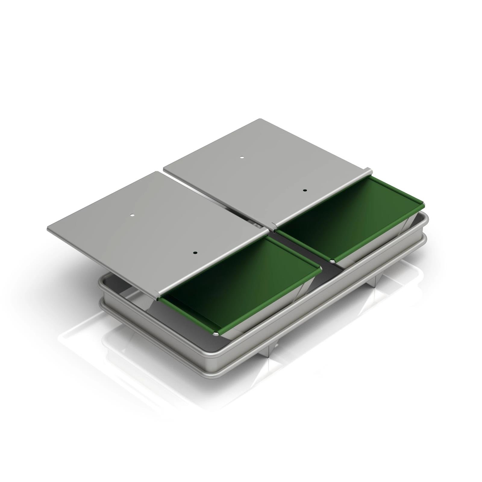 17x12x22 cm 2 li Üçgen Tost Ekmek Tavası, Kaplamalı