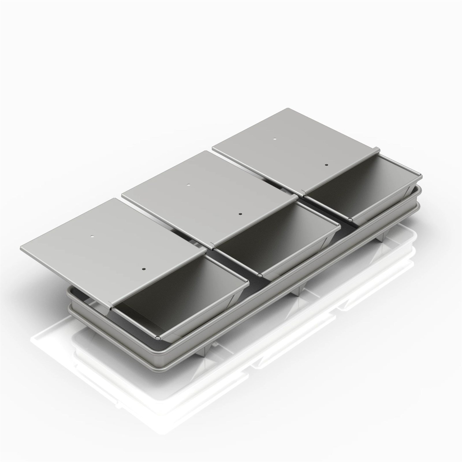 17x12x22 cm 3 lü Üçgen Tost Ekmek Tavası