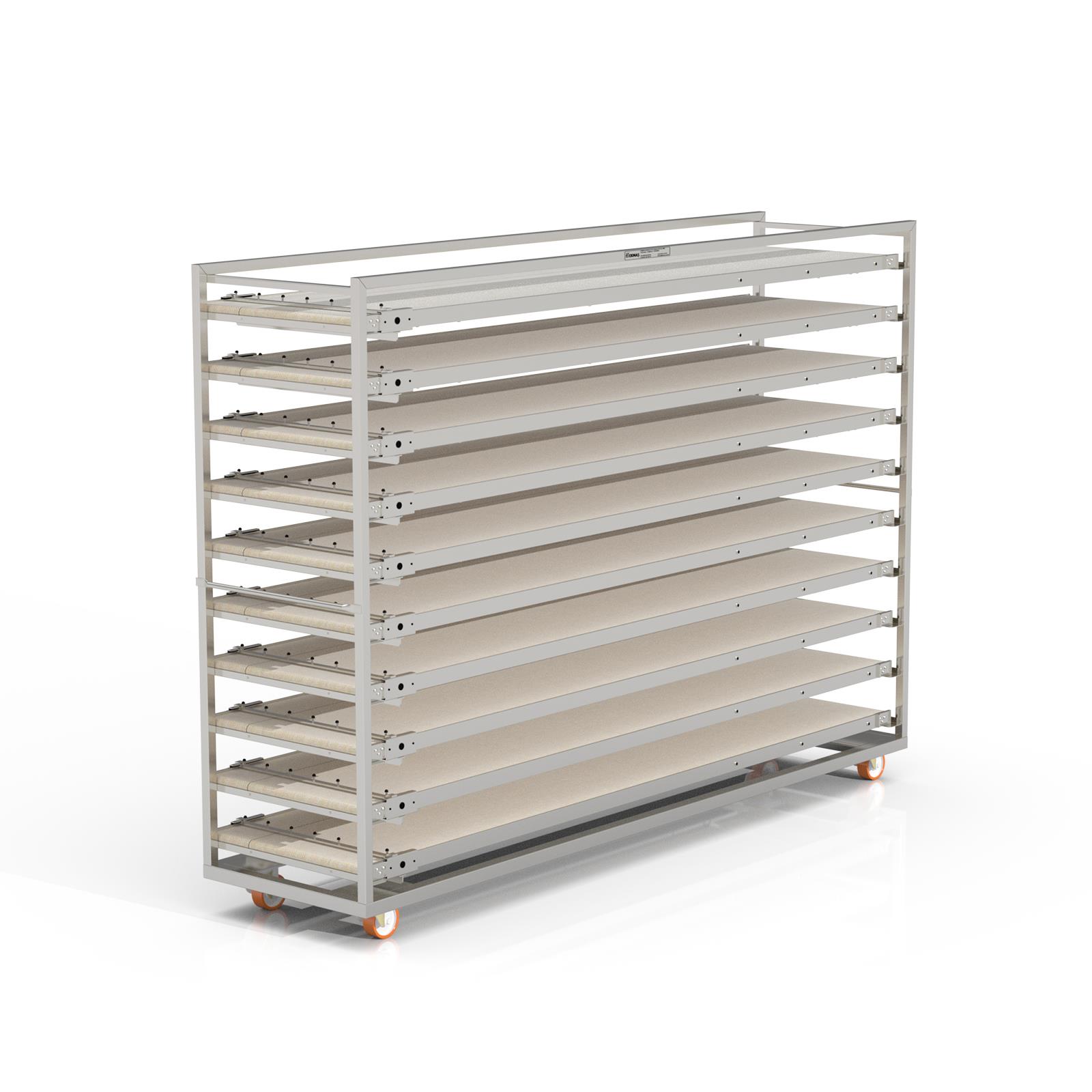58x240 cm Oven Loader Trolley (inox)