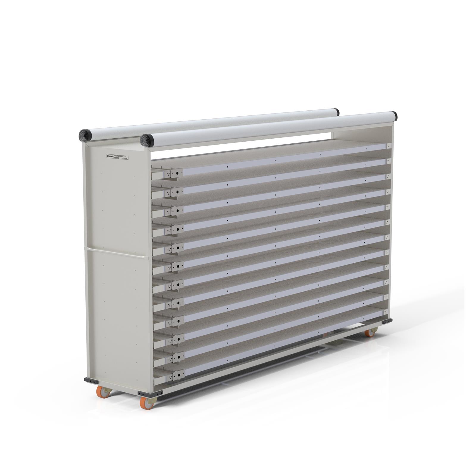 58x300 cm Covered Oven Loader Trolley (inox)