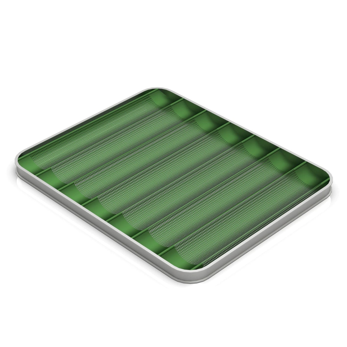 59x80 cm Baguette Tray, 7 Channels, Coated