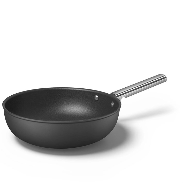 Smeg - Cookware 50'S Style Siyah WOK Tava 30 cm