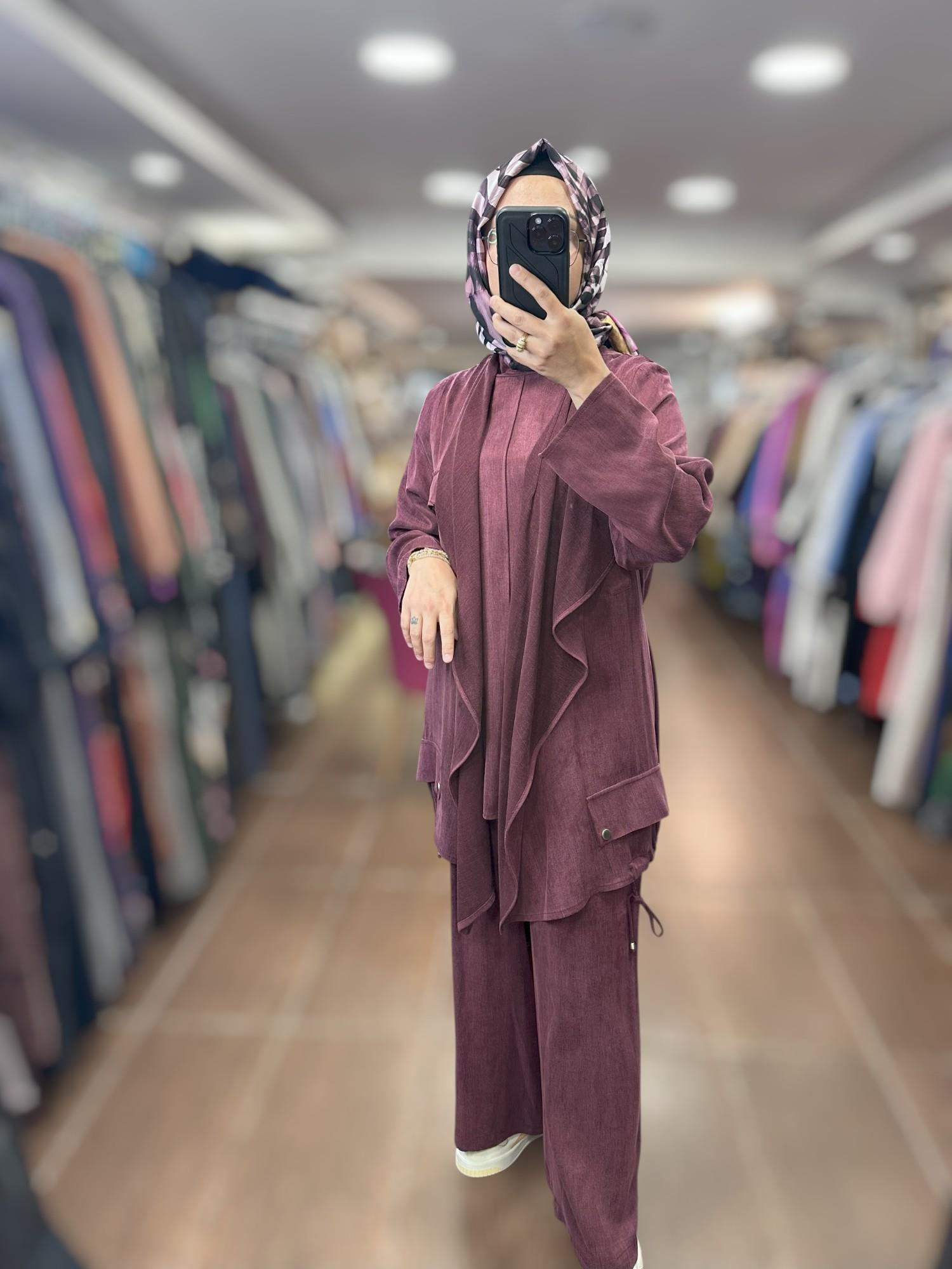 25YGSTKM3930/Ghisa Üçlü Takım - Bordo