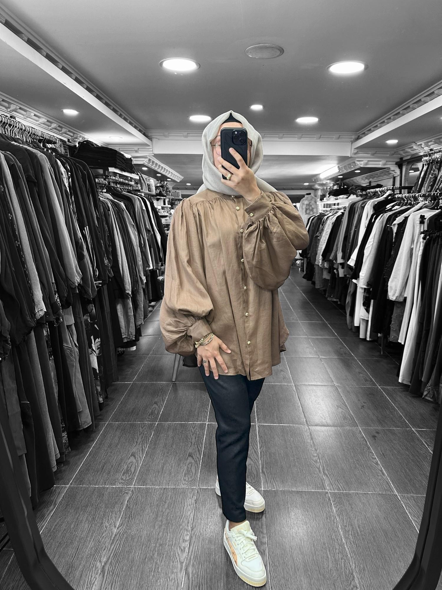25YGSTNK4033/Ghisa Tunik - Açık Kahve