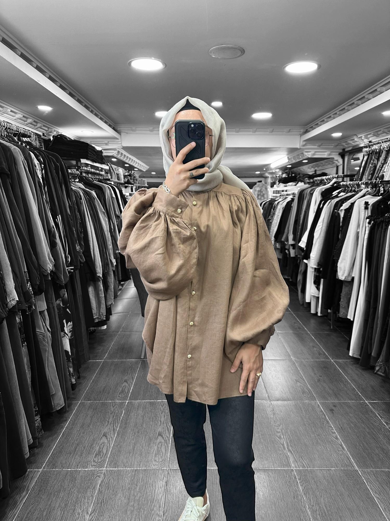 25YGSTNK4033/Ghisa Tunik - Açık Kahve