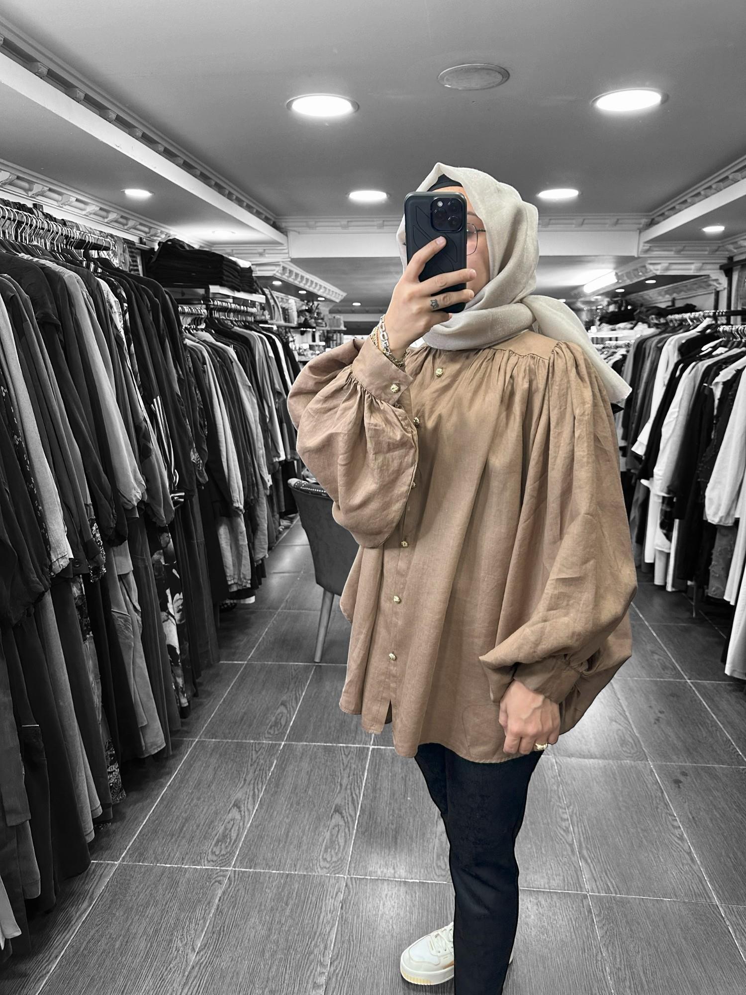 25YGSTNK4033/Ghisa Tunik - Açık Kahve
