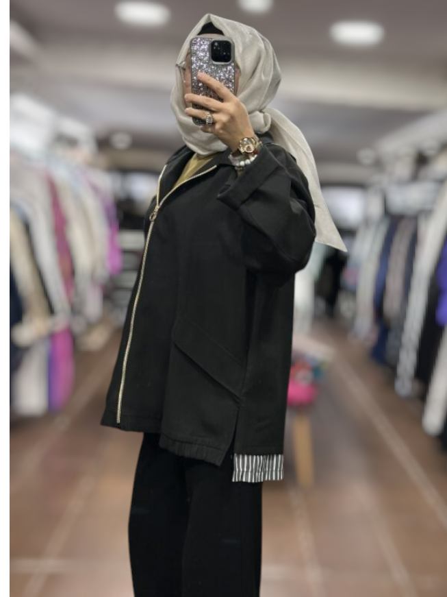26KGSCKT3299/Ghisa Ceket - SİYAH