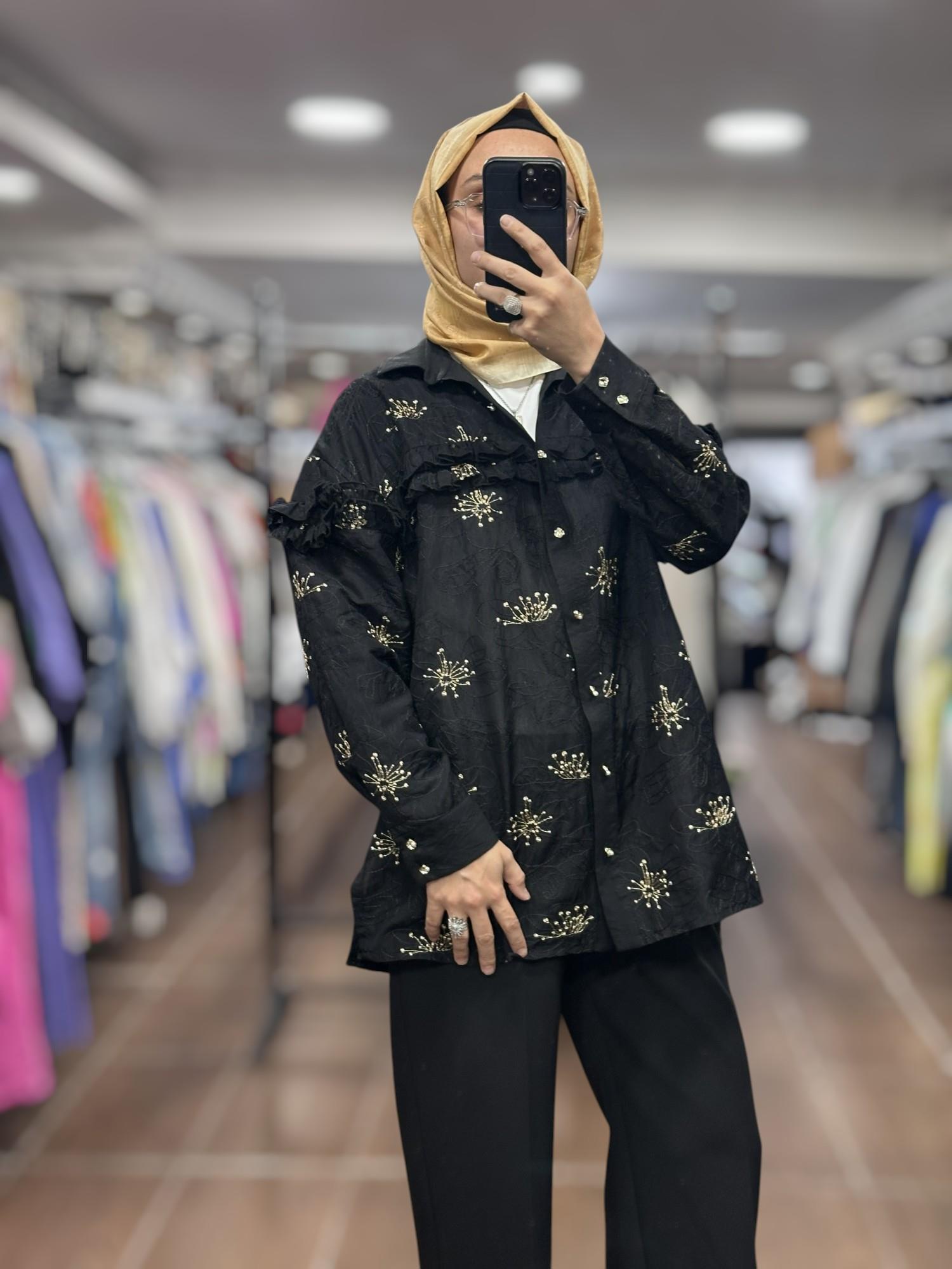 26KGSTNK3211/Ghisa Tunik - SİYAH
