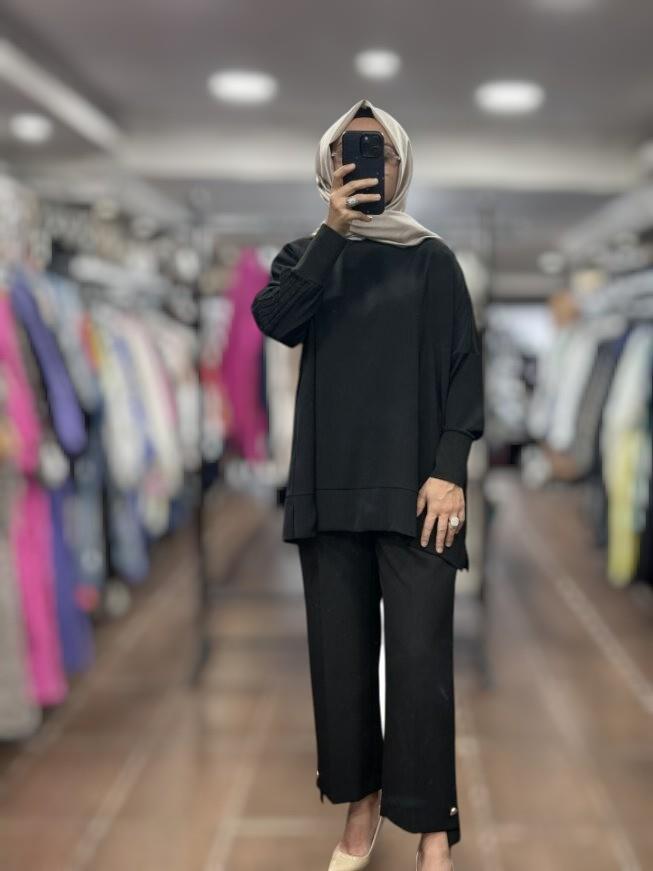 26KGSTNK4831/Ghisa Tunik - SİYAH