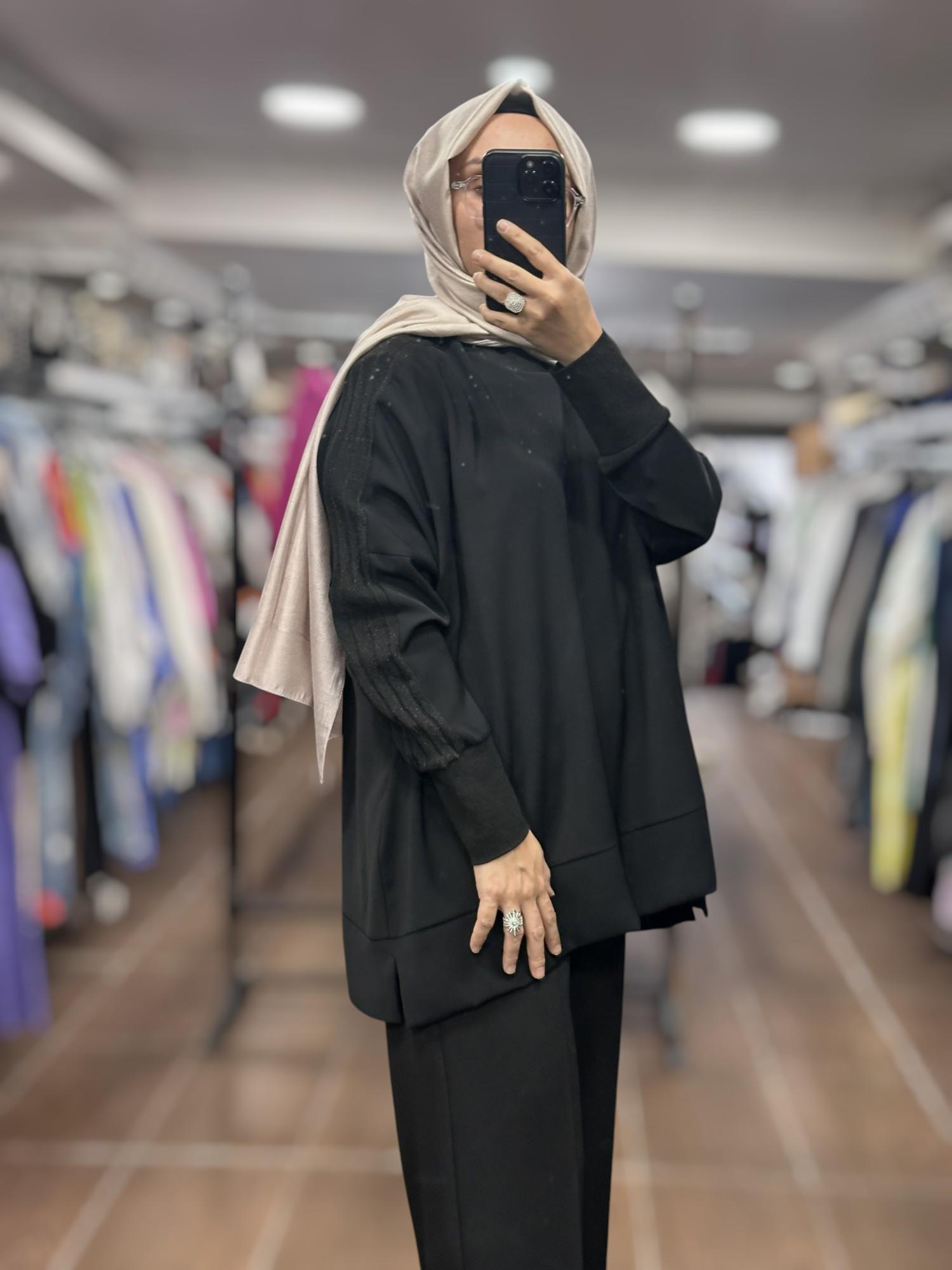 26KGSTNK4831/Ghisa Tunik - SİYAH