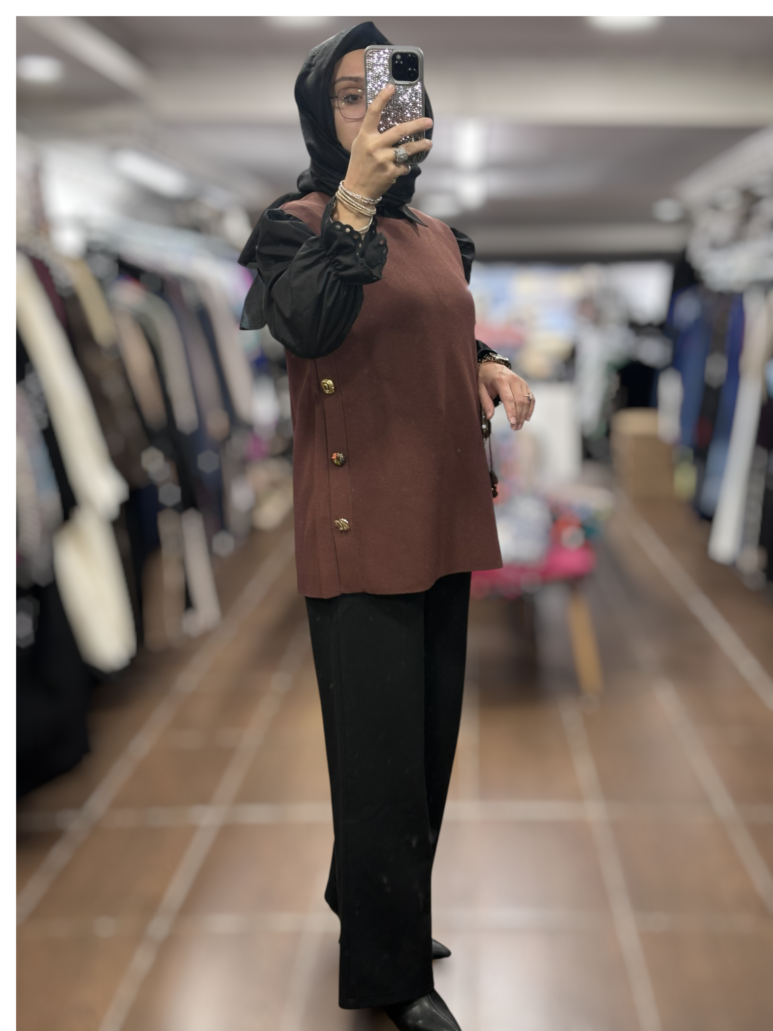 26KOBYLK3291/Ghisa Yelek - KAHVE