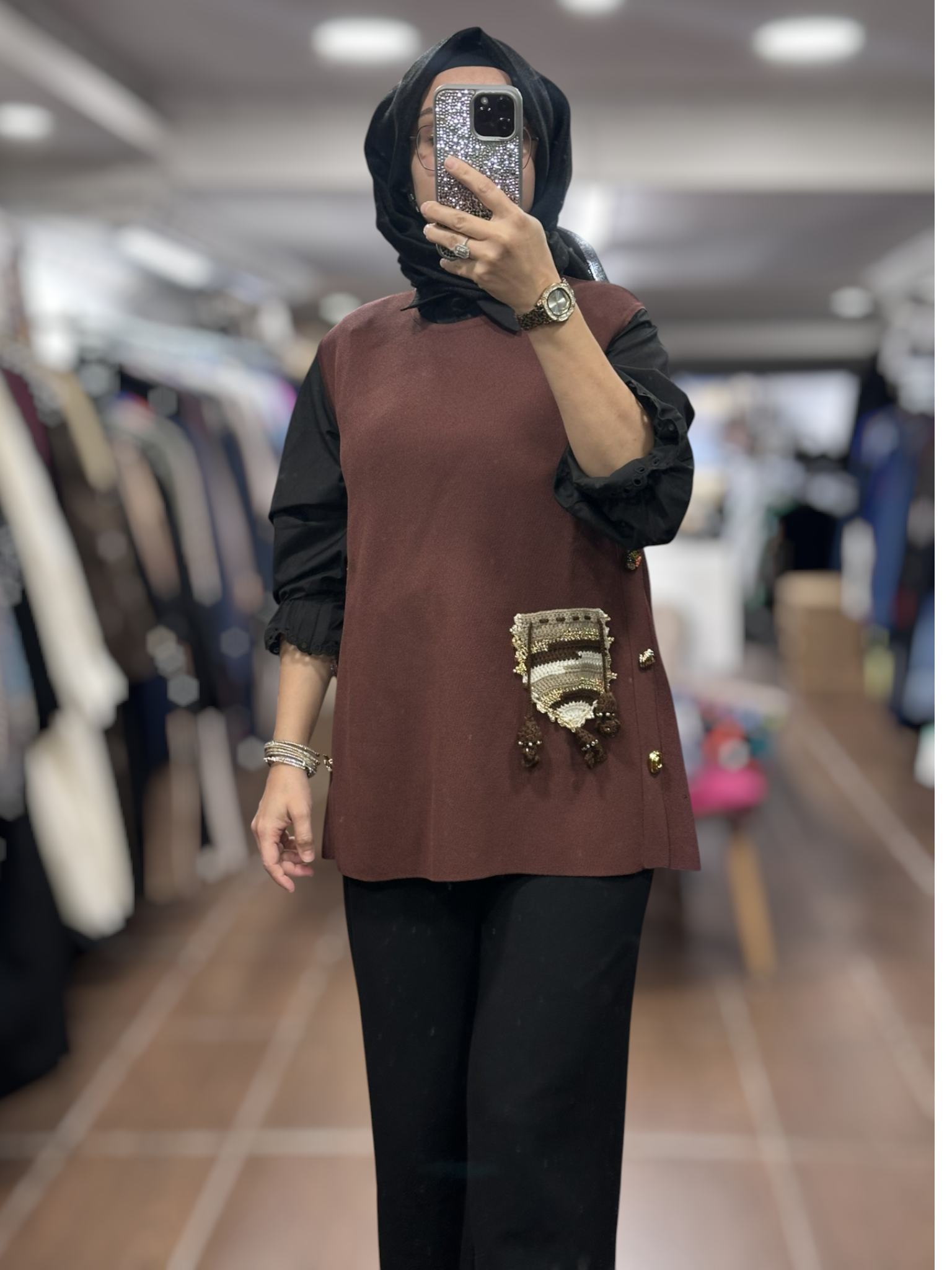26KOBYLK3291/Ghisa Yelek - KAHVE