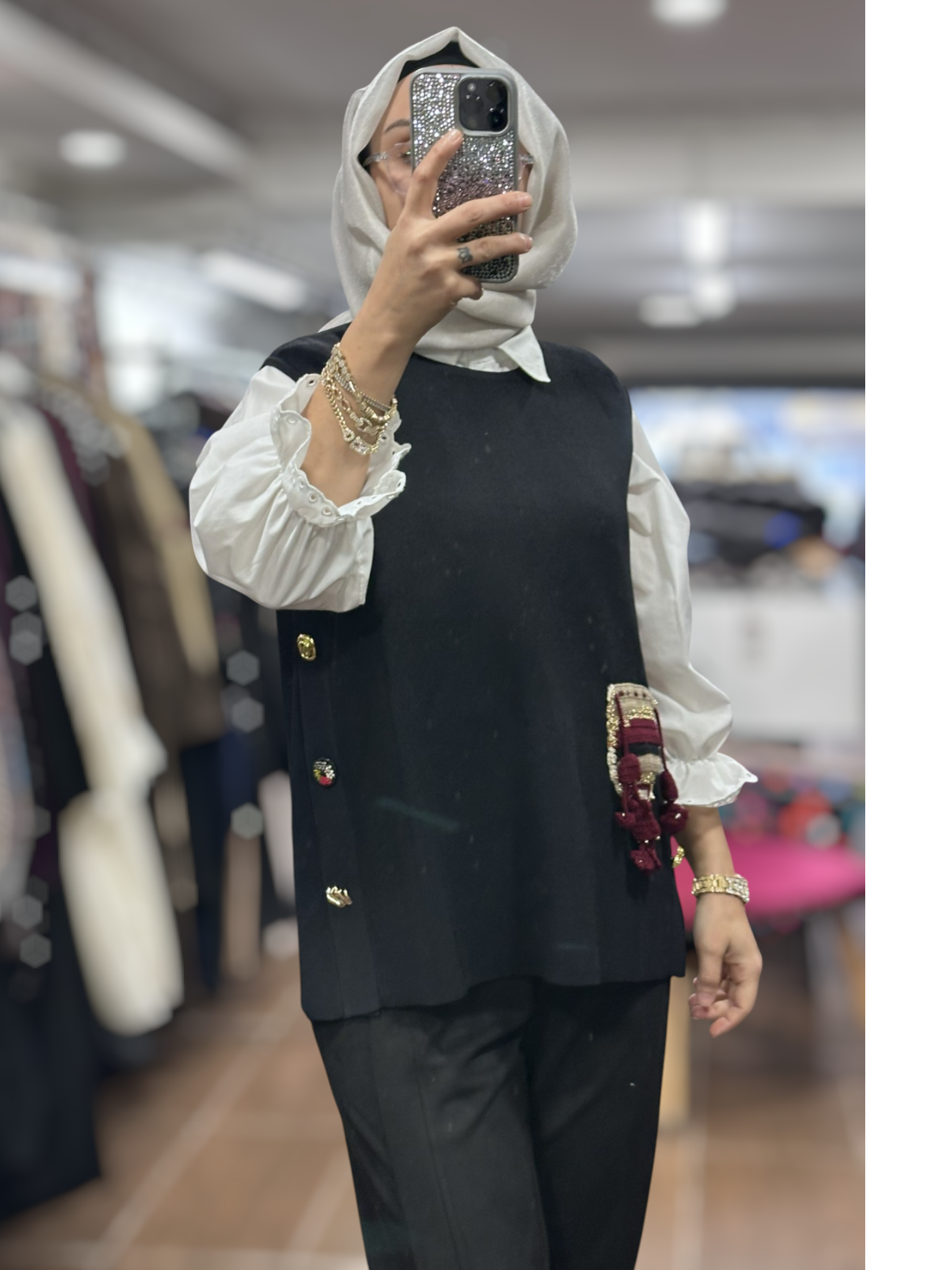 26KOBYLK3291/Ghisa Yelek - SİYAH