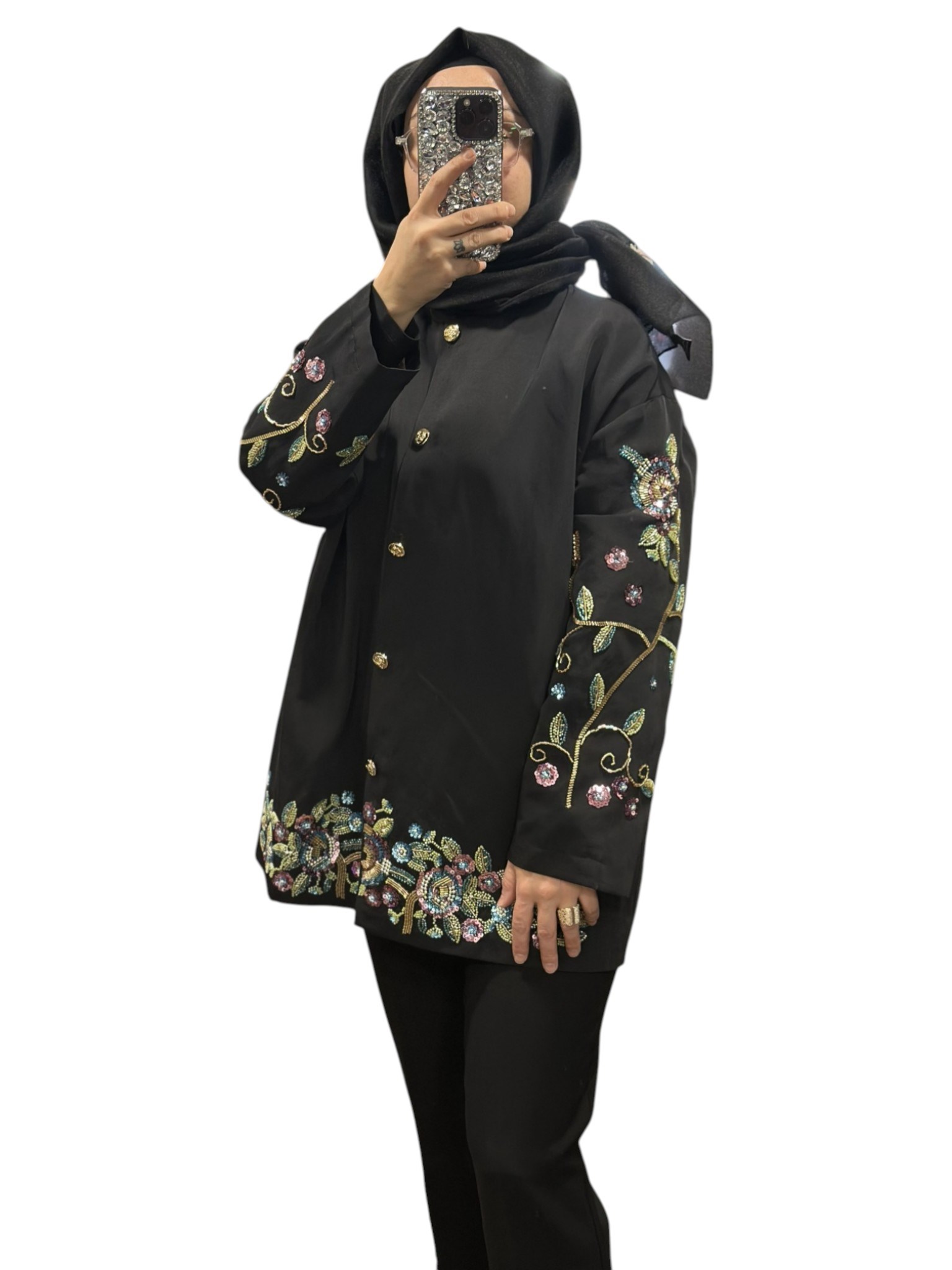 3610C3365/Ghisa Ceket - SİYAH