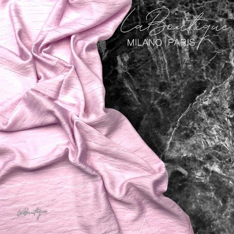 CUPRA SİLK SİMLİ ŞAL - TOZ PEMBE