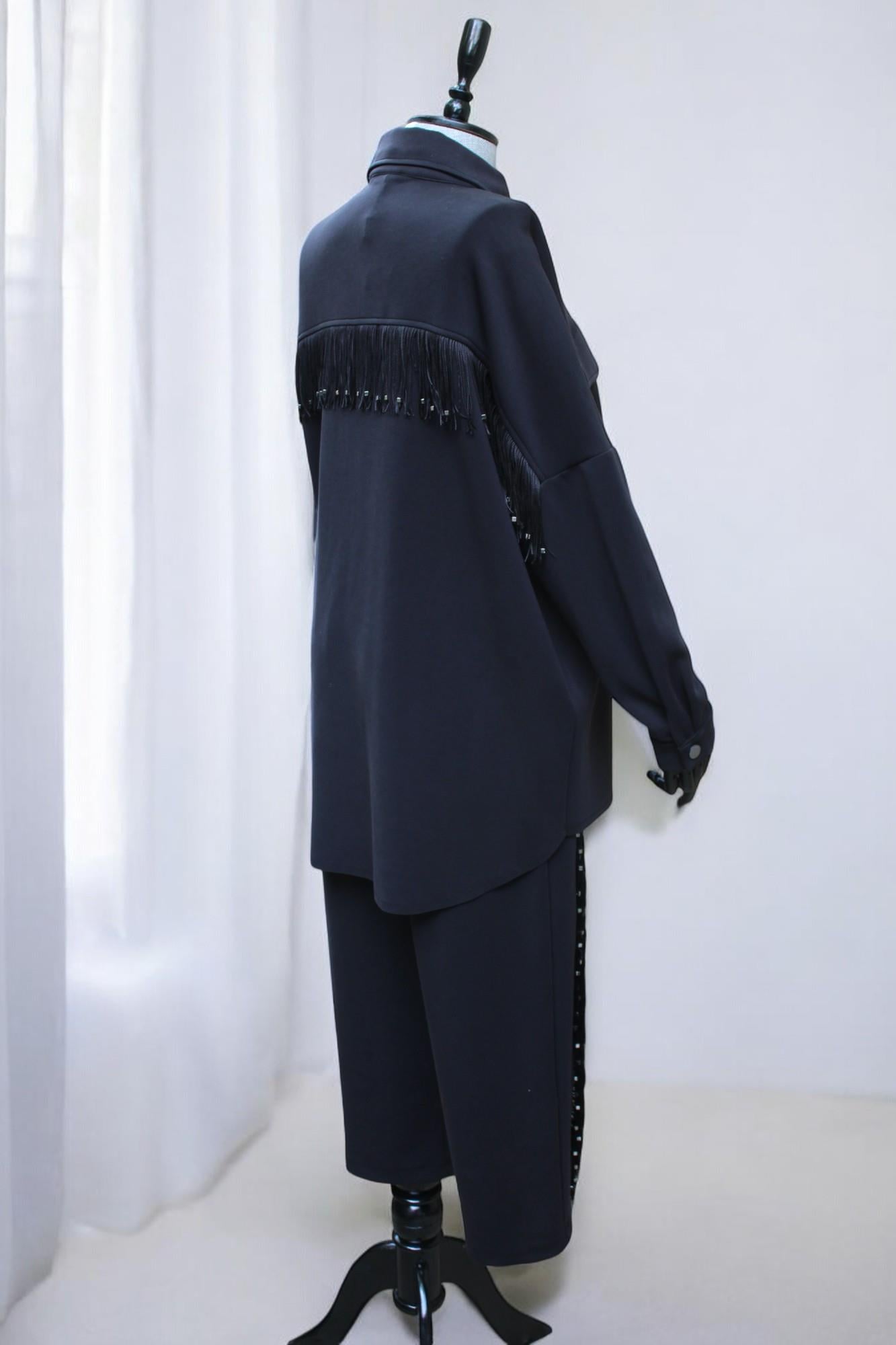 Ghisa Cep Detaylı Tunik Pantolon - Siyah