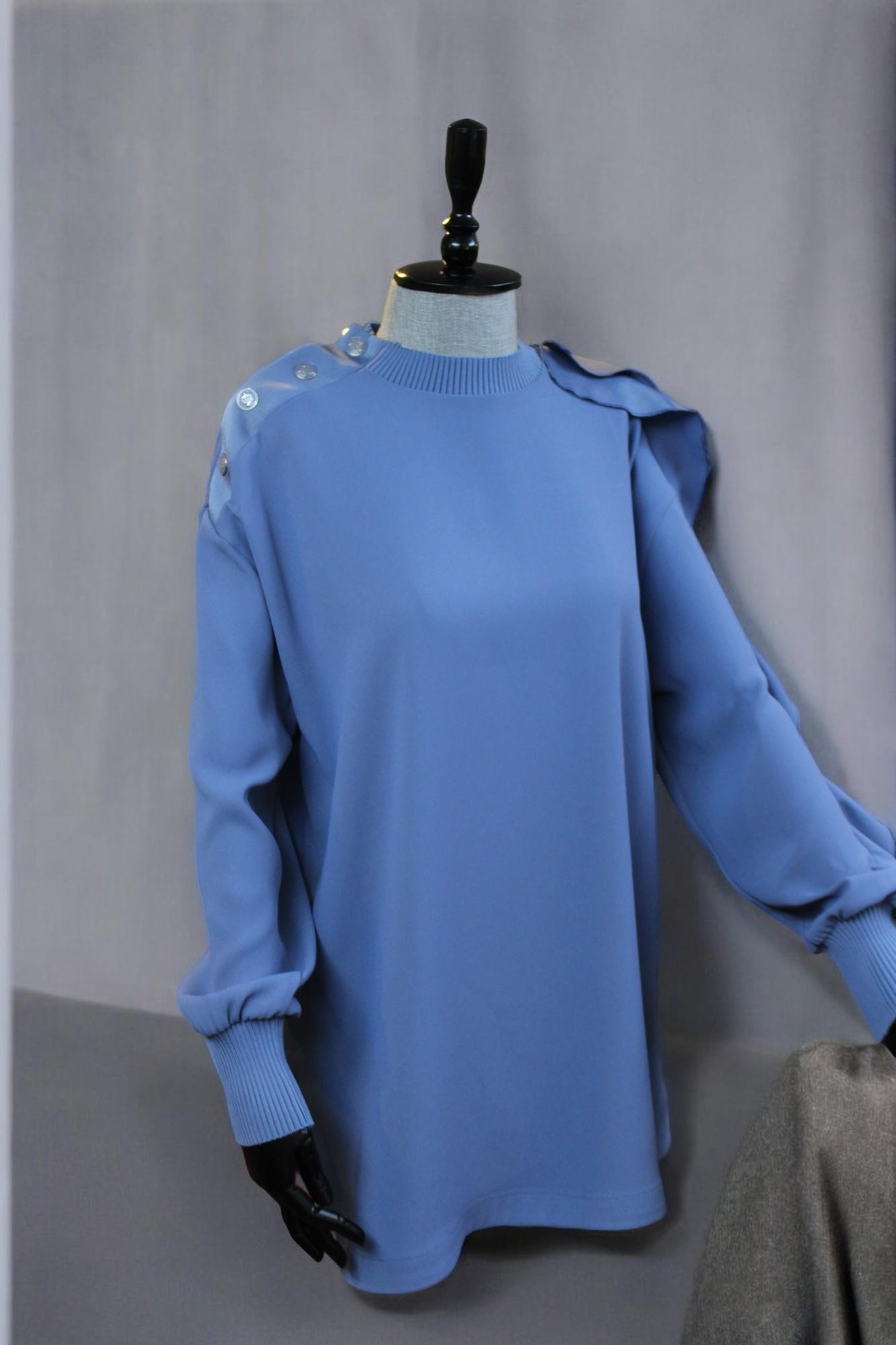Ghisa Kol Detaylı Tunik - Mavi