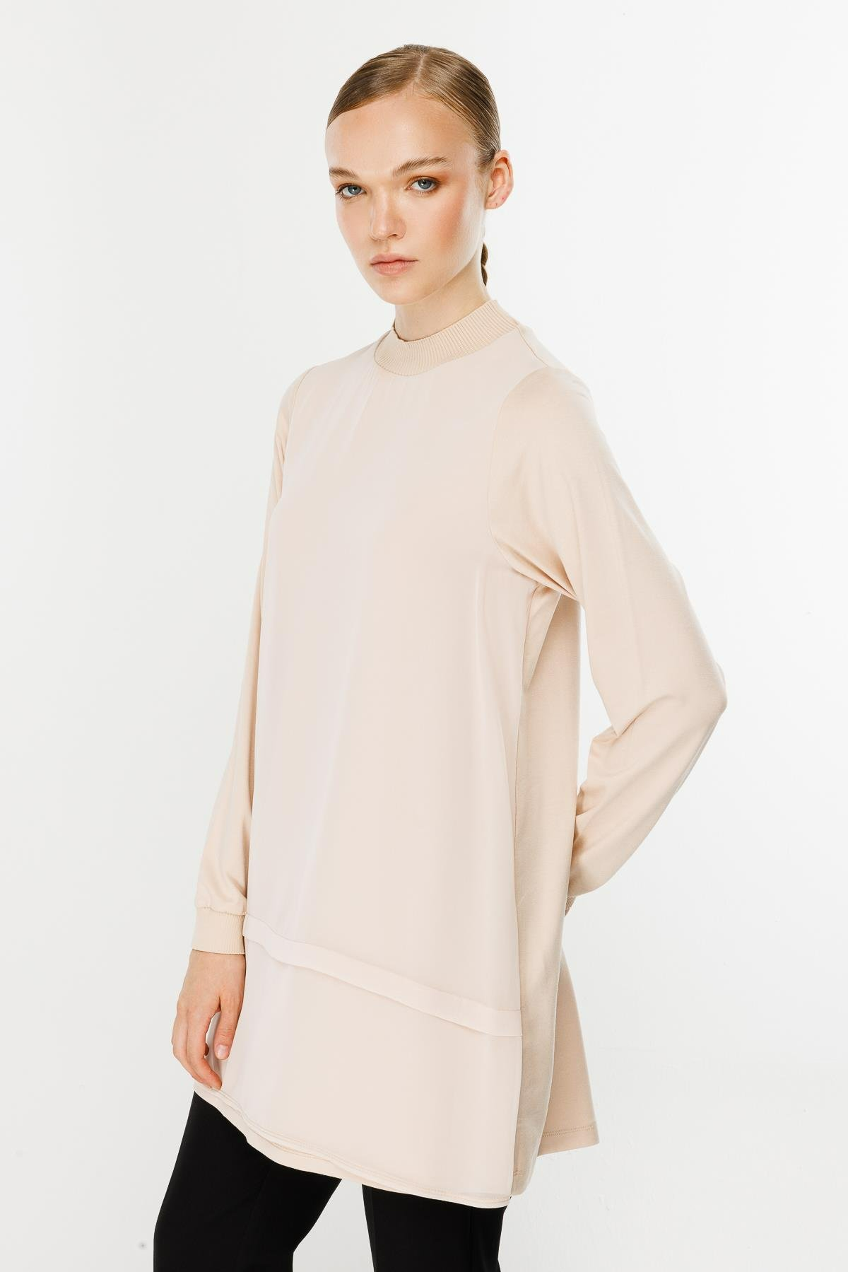 Ghisa Ribana Detaylı Tunik - Krem