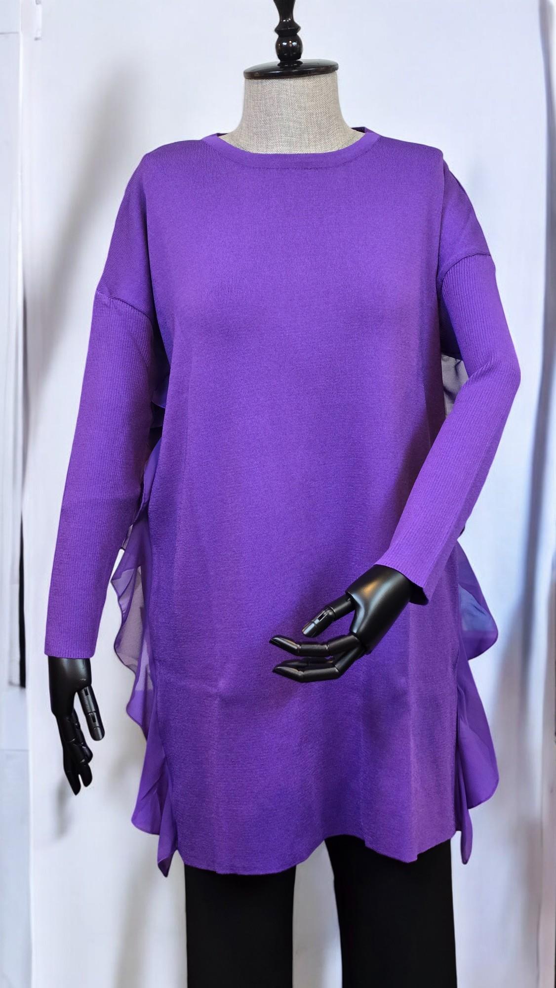 Ghisa Triko Tunik - Mor