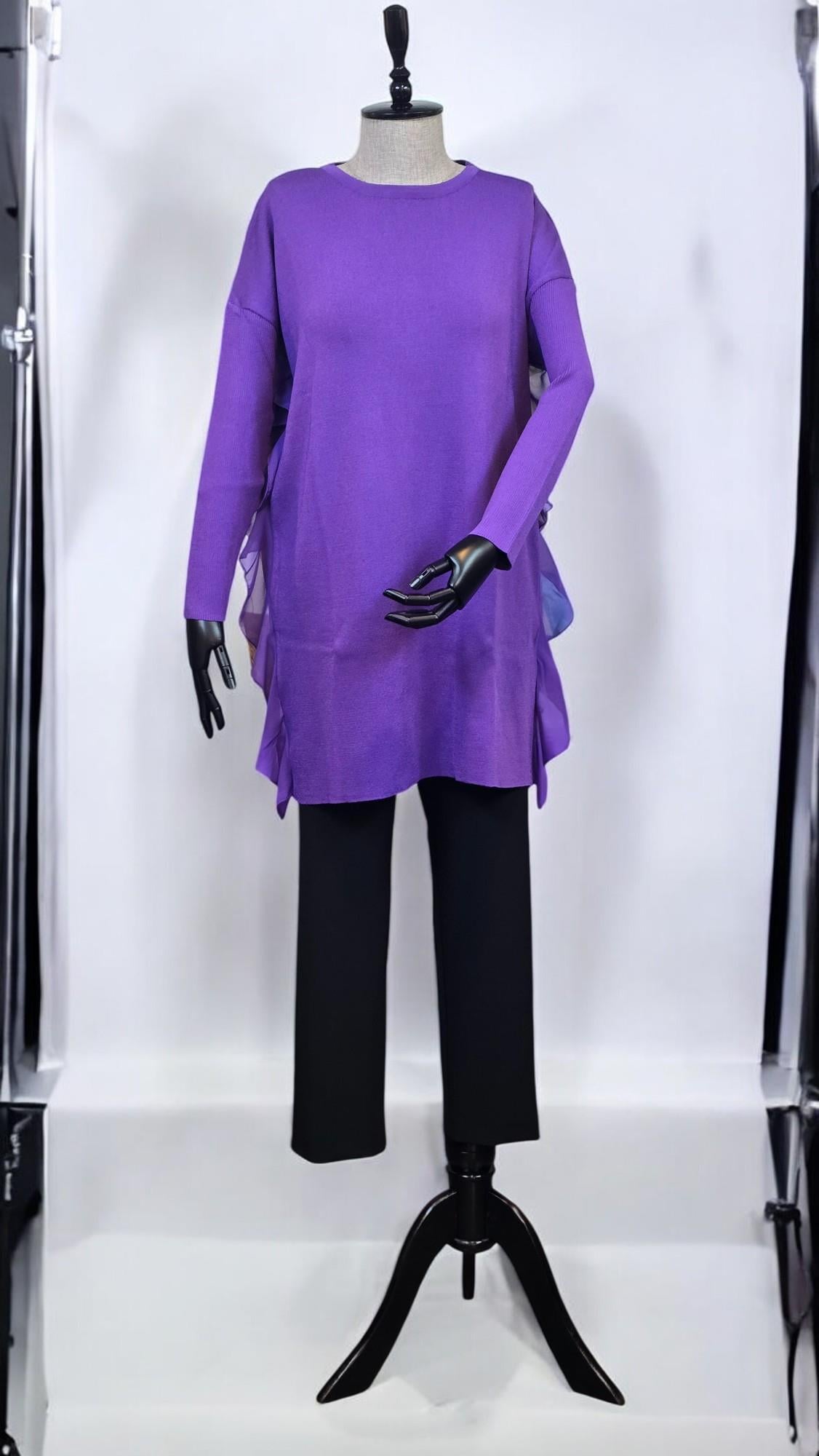Ghisa Triko Tunik - Mor