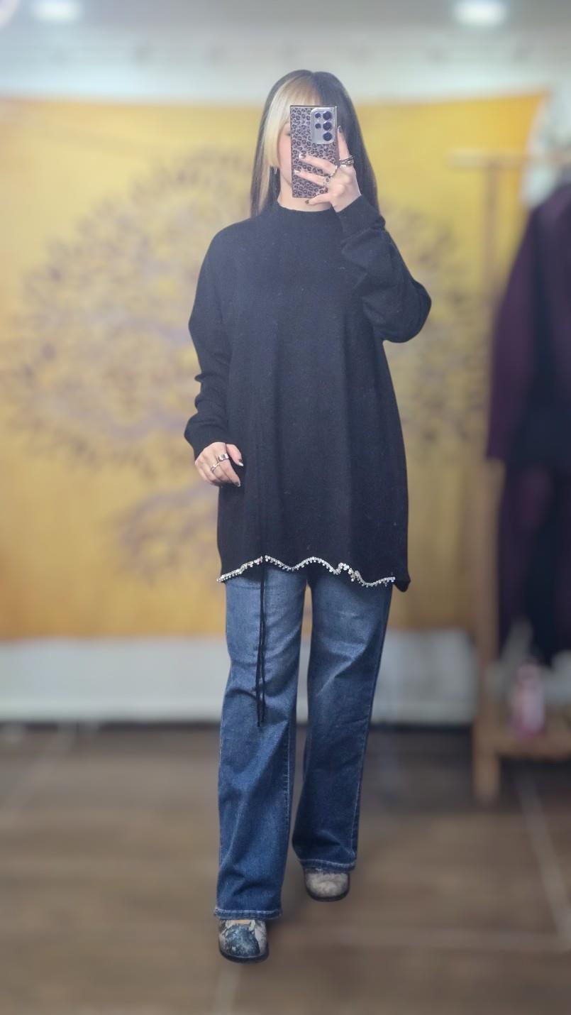 Ghisa Triko Tunik - Siyah