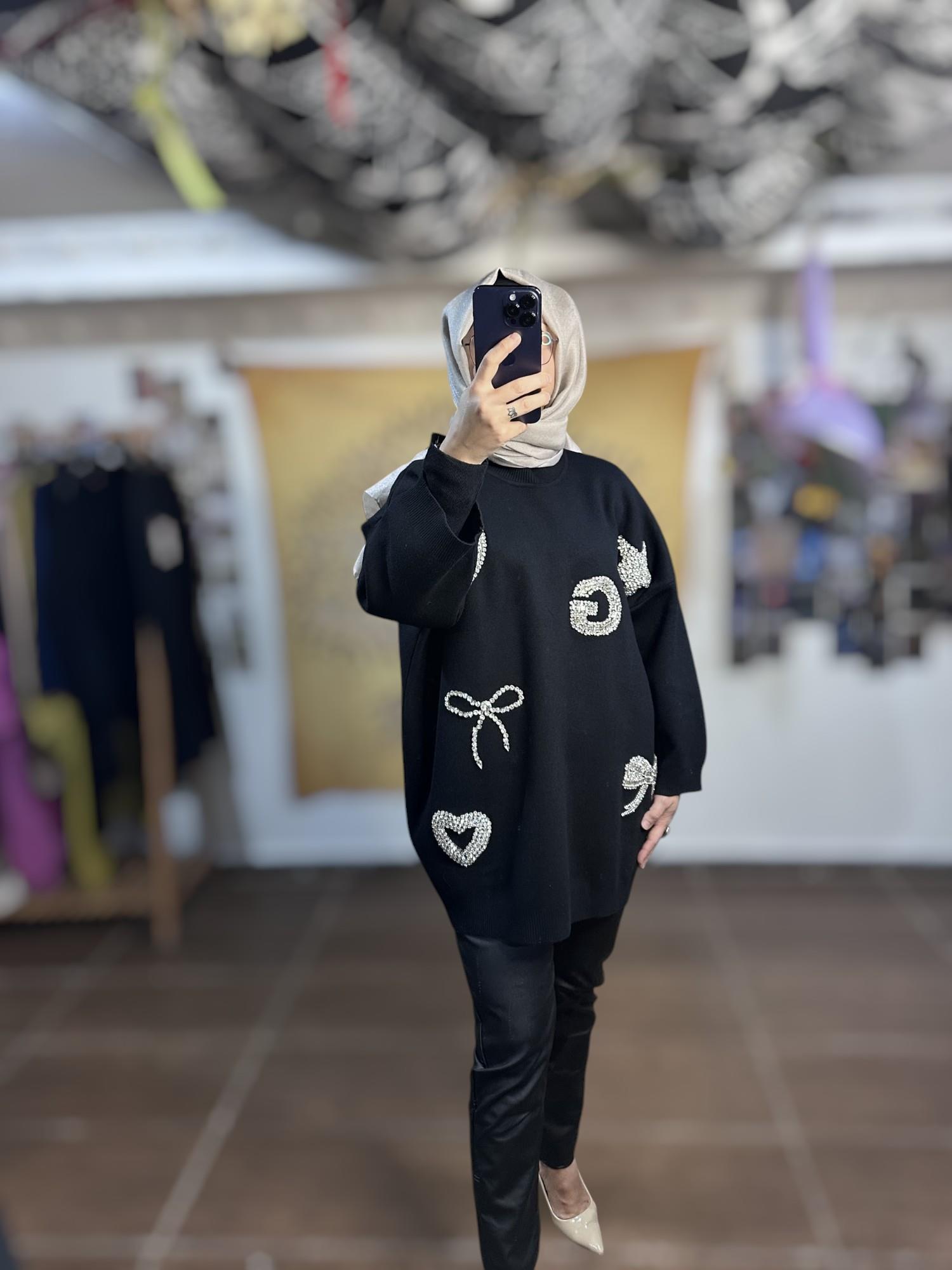 Ghisa Triko Tunik - Siyah