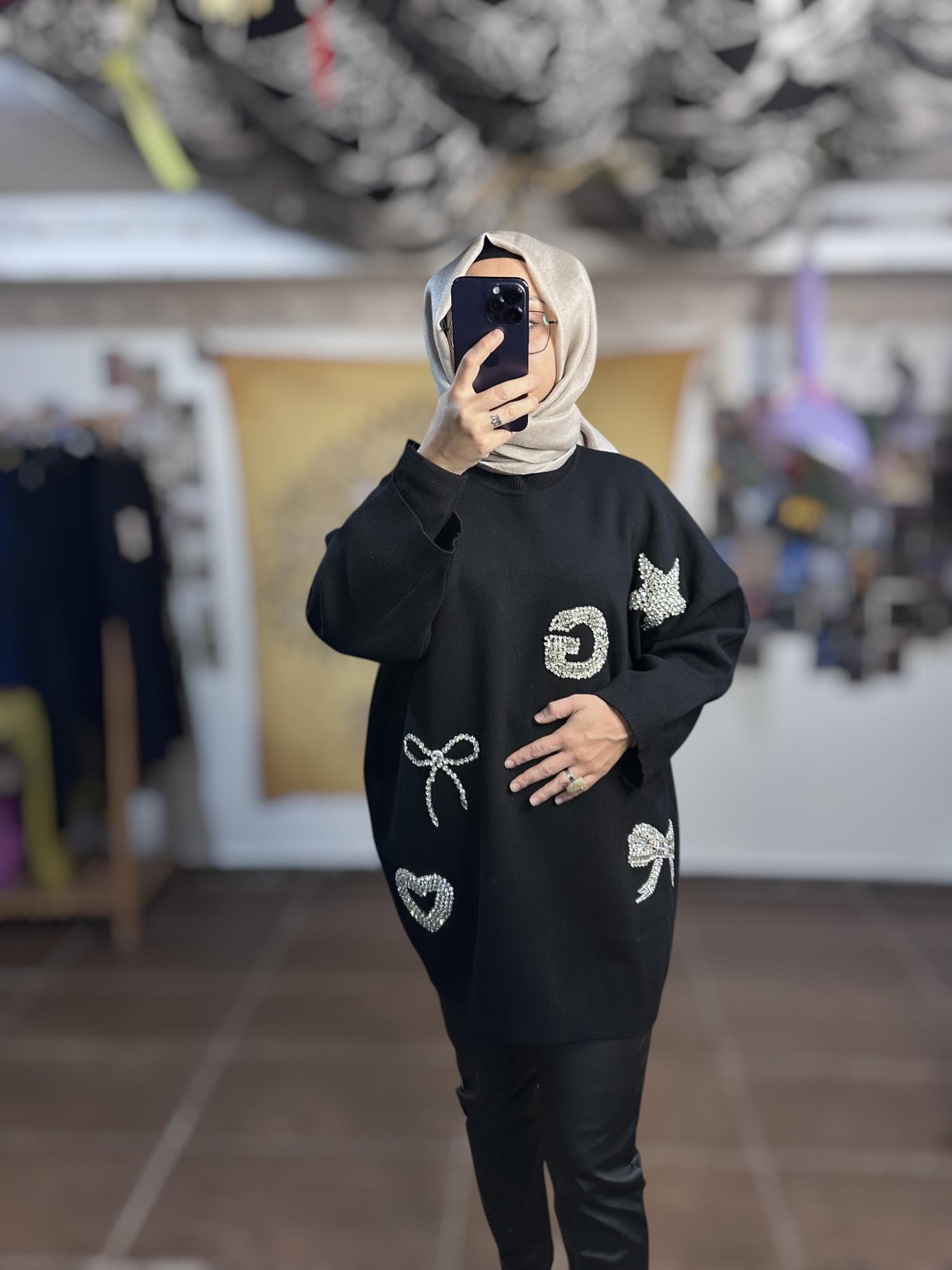 Ghisa Triko Tunik - Siyah