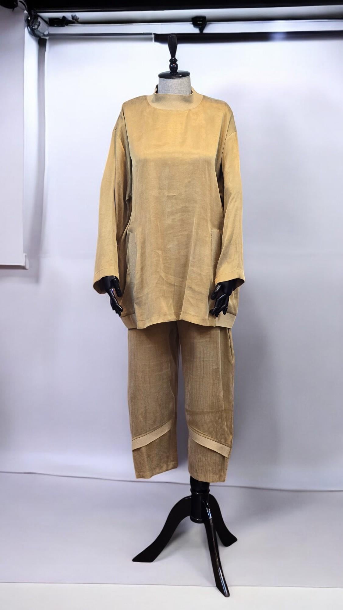 Ghisa Tunik Pantolon Takım - Hardal